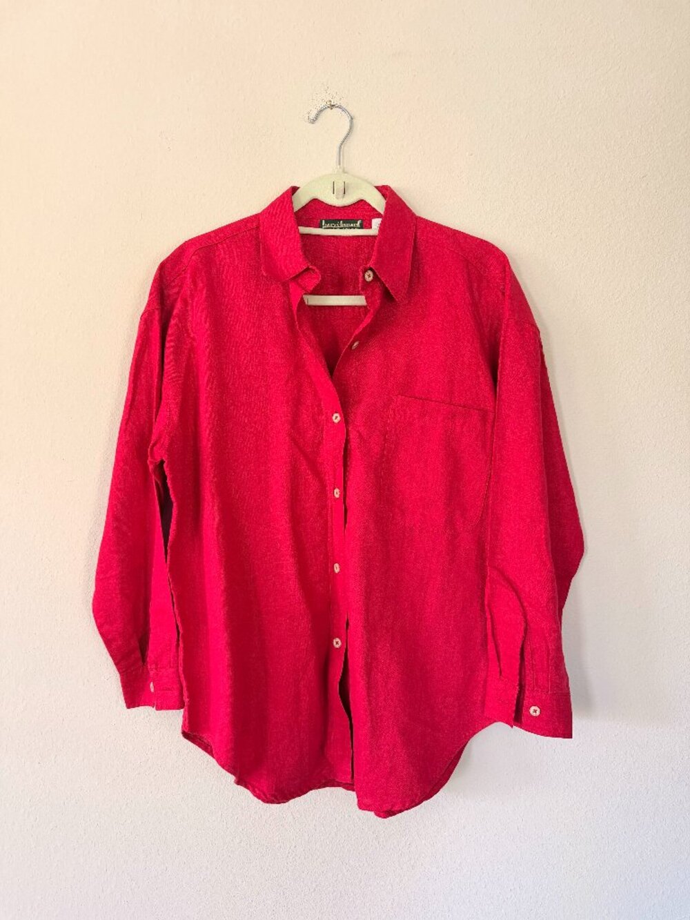 Vintage Harve Benard Dark Pink Linen Shirt - Sz M